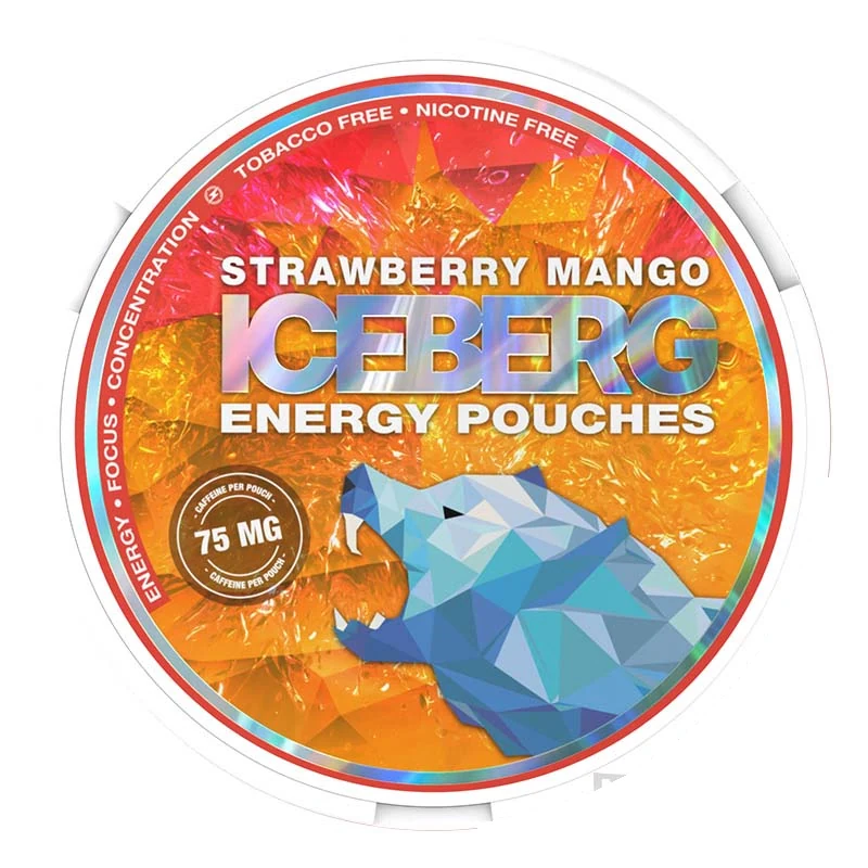 Iceberg Strawberry Mango Energy Pouches caffeine pouches