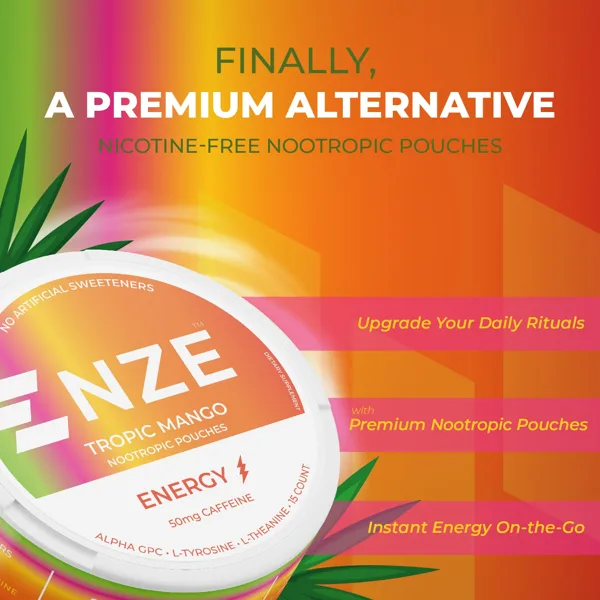 NZE Mango Blast caffeine pouches